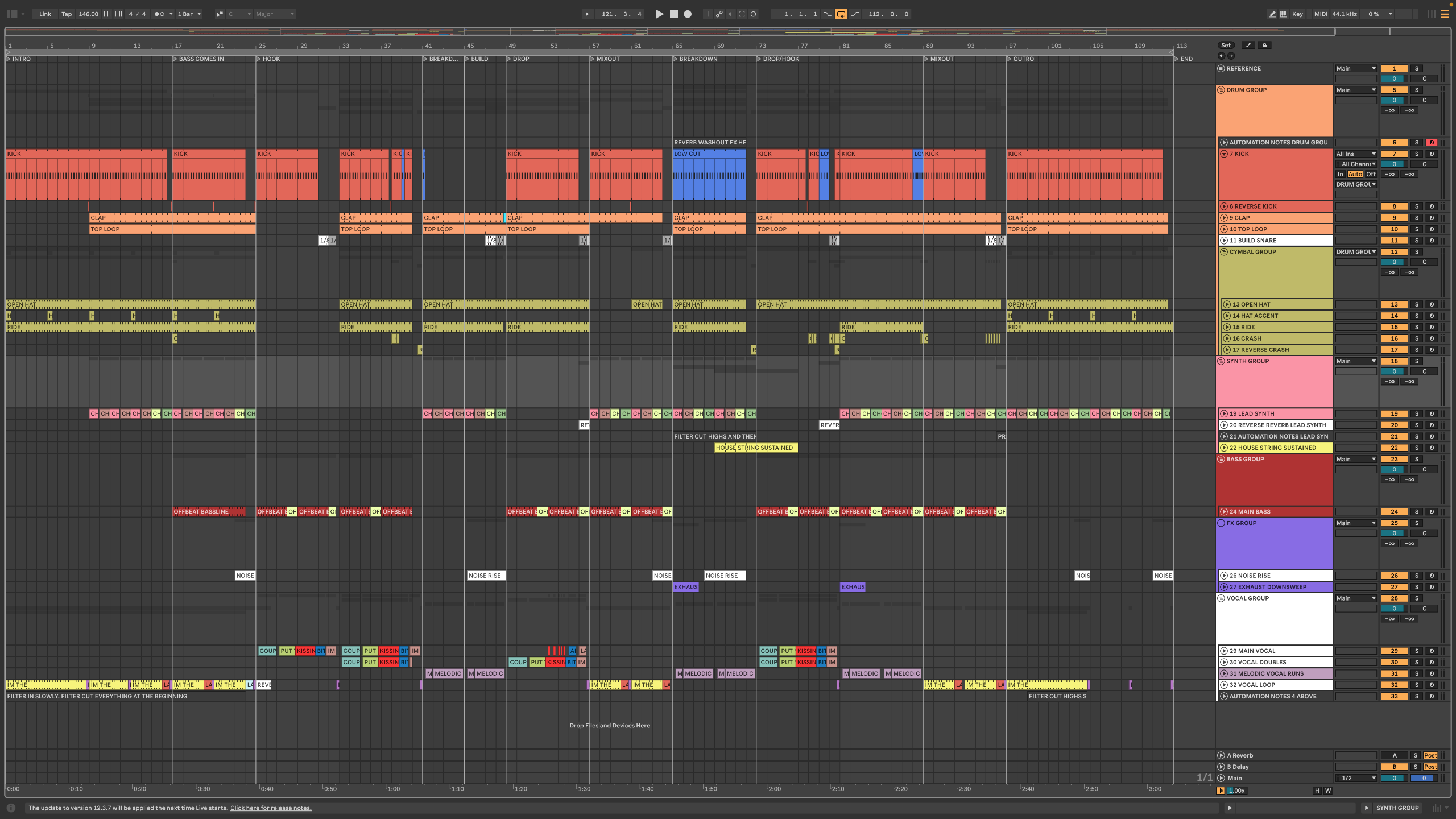 BL3SS,Lavinia - Last 2 Leave (Extended) (Ableton Stencil - Dance/Pop)