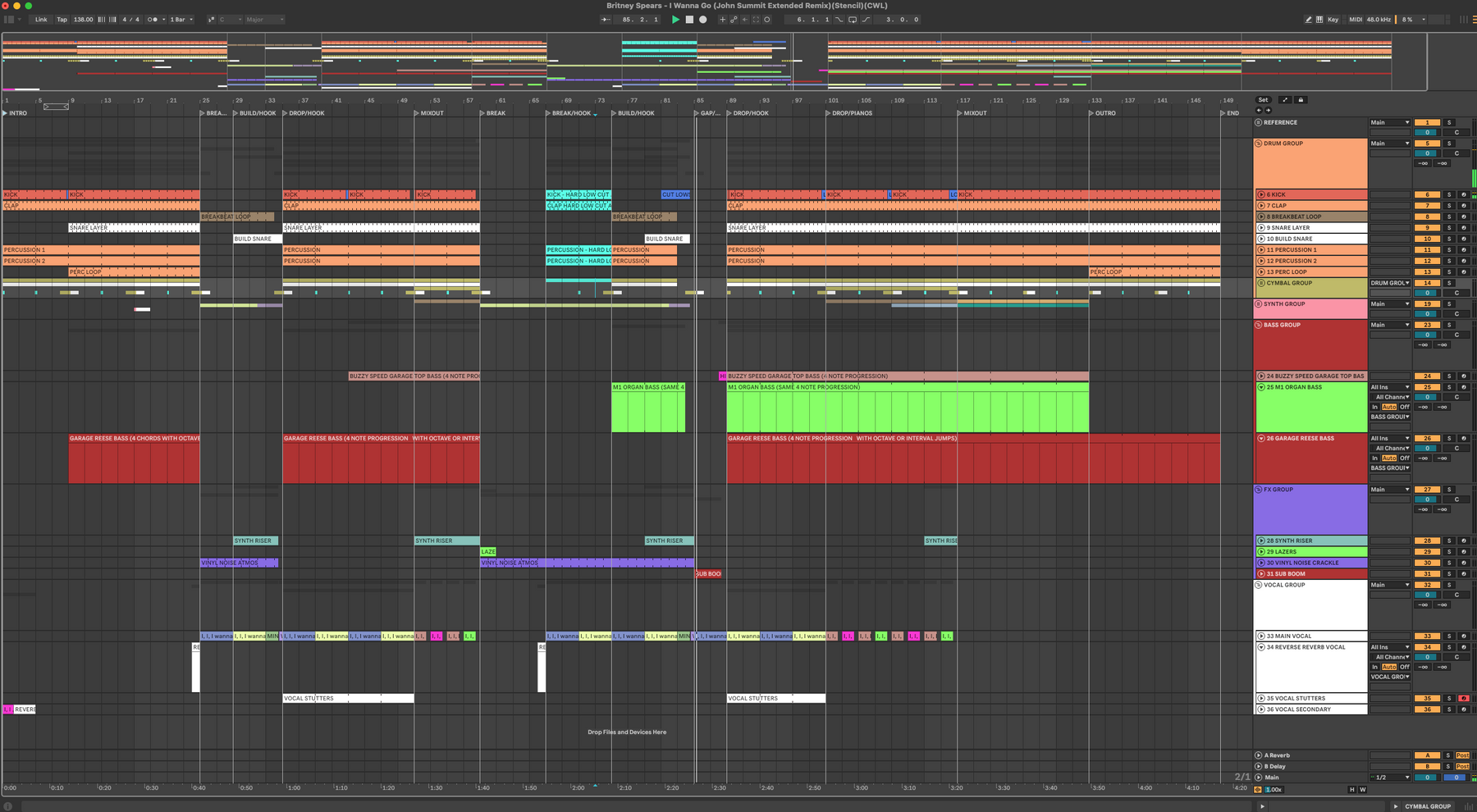 Britney Spears - I Wanna Go  (John Summit remix) (Ableton Stencil)