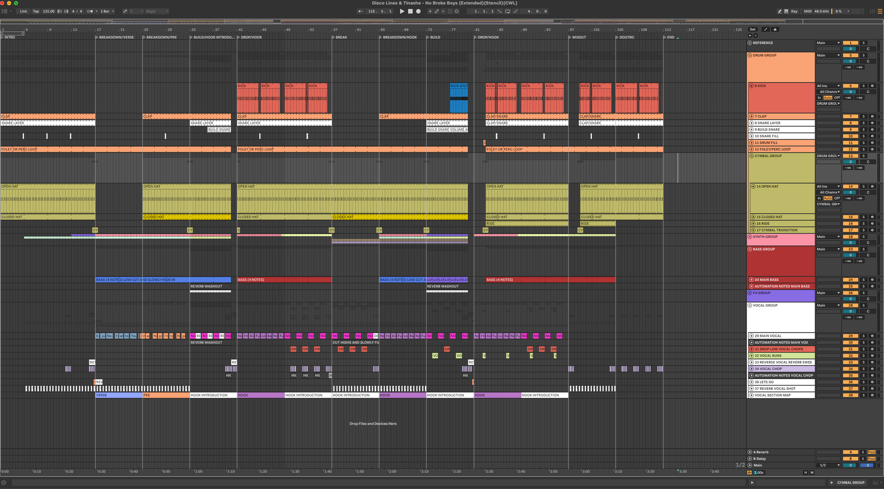 Disco Lines & Tinashe - No Broke Boys (Ableton Stencil)