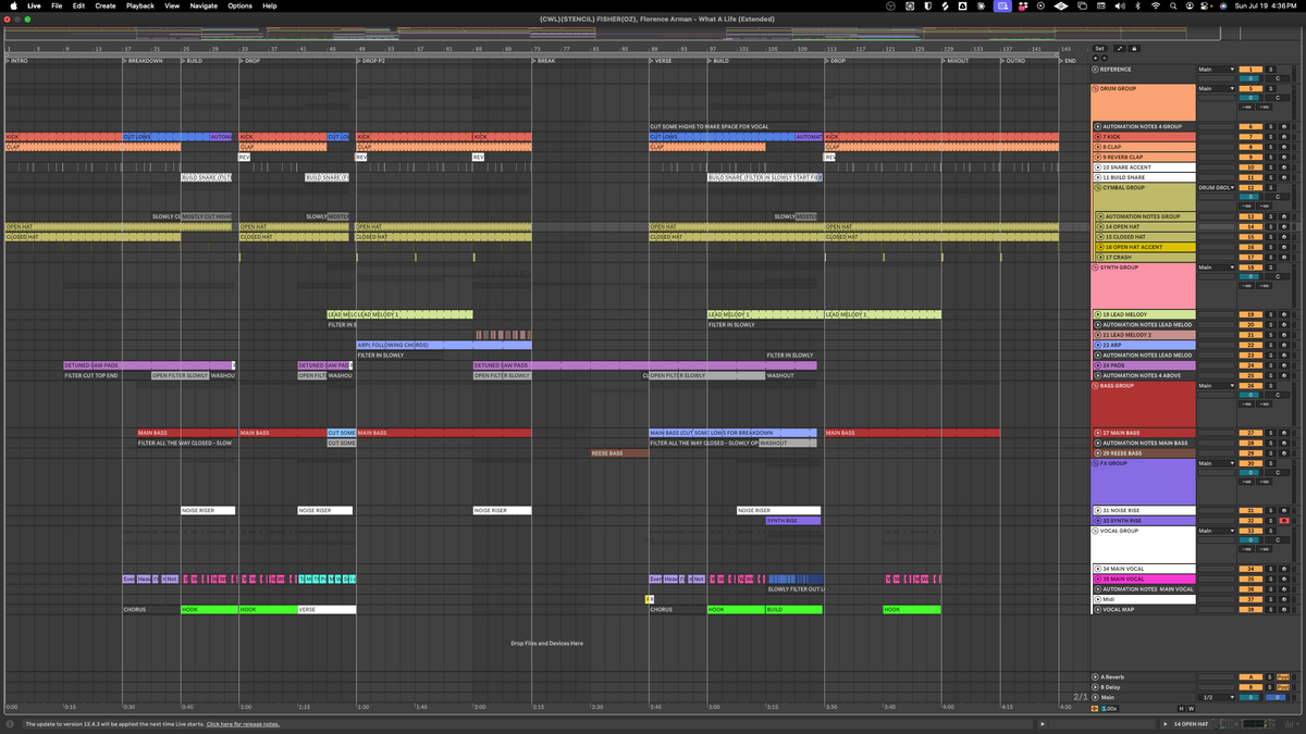 FISHER(OZ), Florence Arman - What A Life(EXTENDED) (Ableton Stencil)