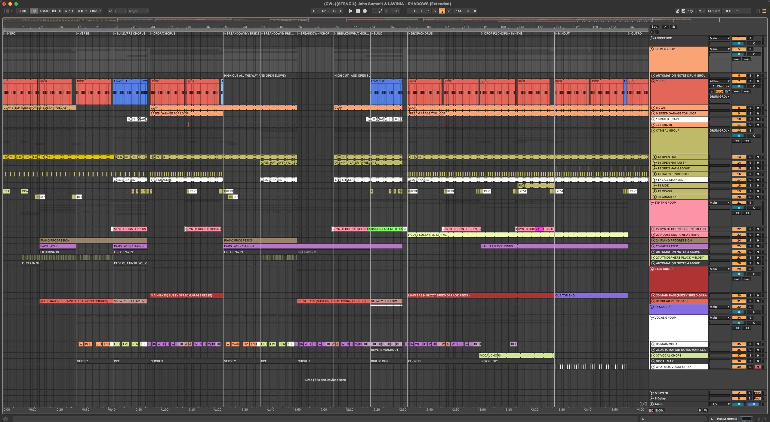 John Summit, Lavinia - Shadows (Extended) (Ableton Stencil - Speed Garage)