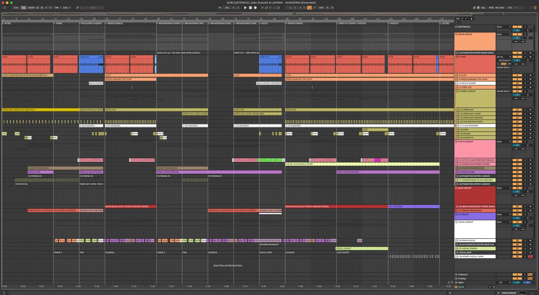 John Summit, Lavinia - Shadows (Ableton Stencil)