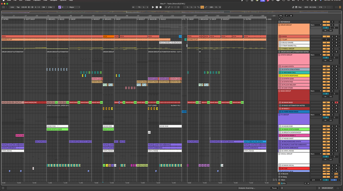 Mau P - Tesla (Ableton Stencil - Tech House)