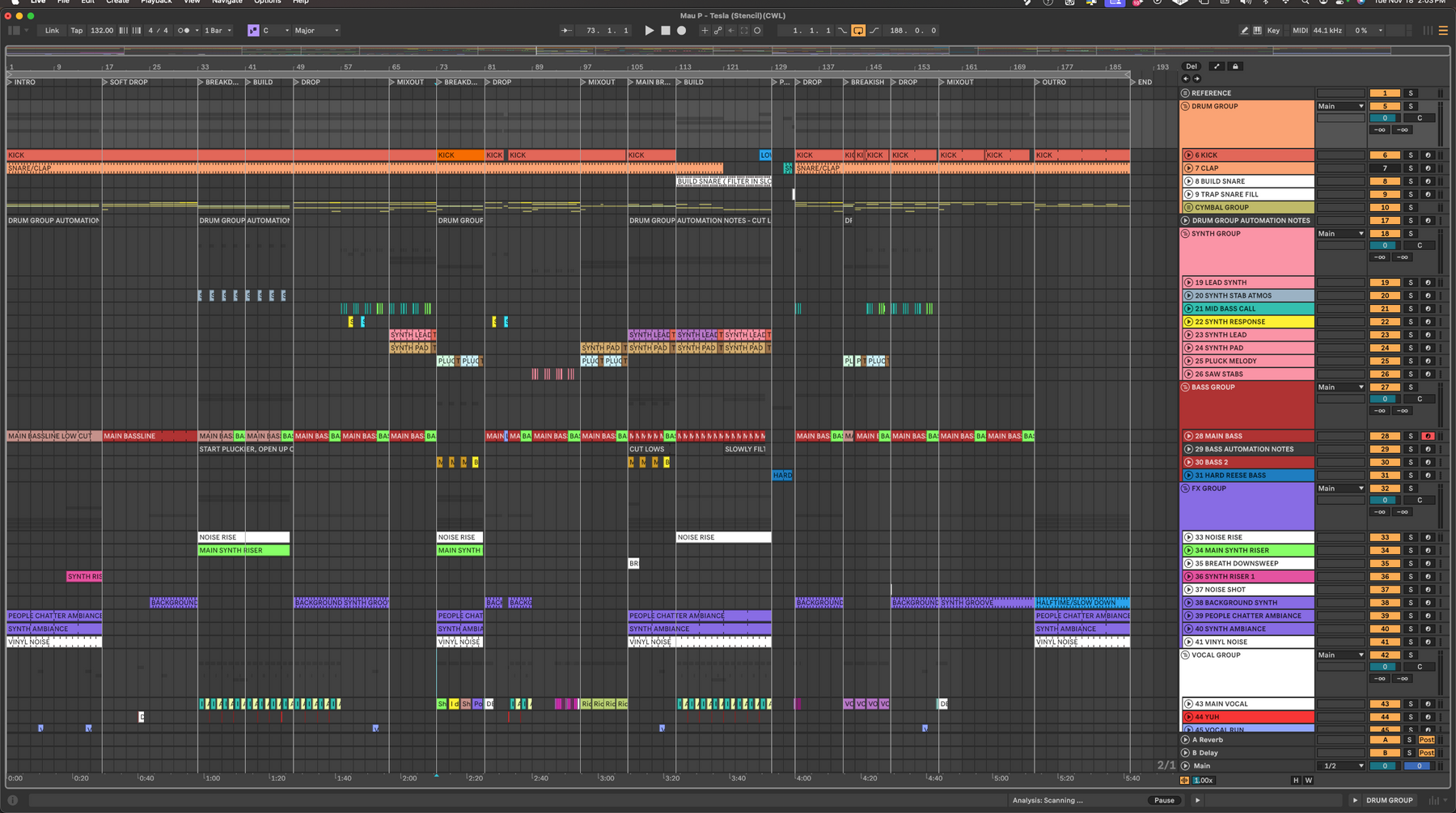 Mau P - Tesla (Ableton Stencil)