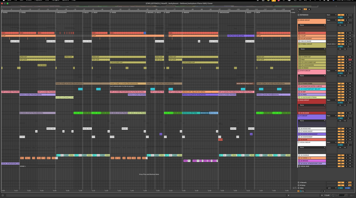 Nowifi, Jackyboom - Believe (Jackyboom Piano Edit Cover) (Ableton Stencil - Speed Garage)
