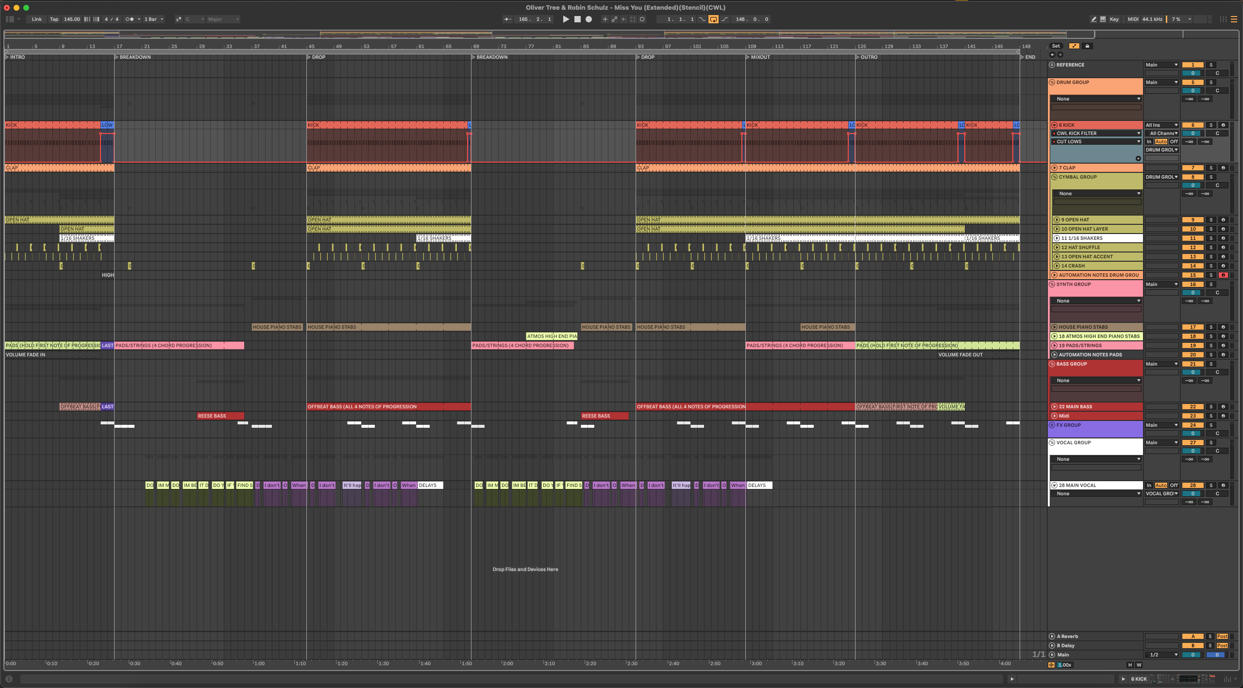 Oliver Tree & Robin Schulz - Miss You (Extended) (Ableton Stencil - Speed Garage)
