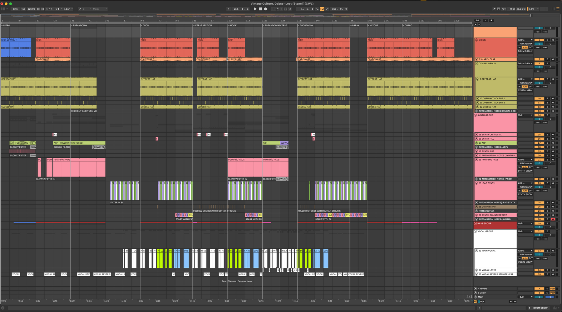 Vintage Culture, Gabss- Lost (Ableton Stencil)